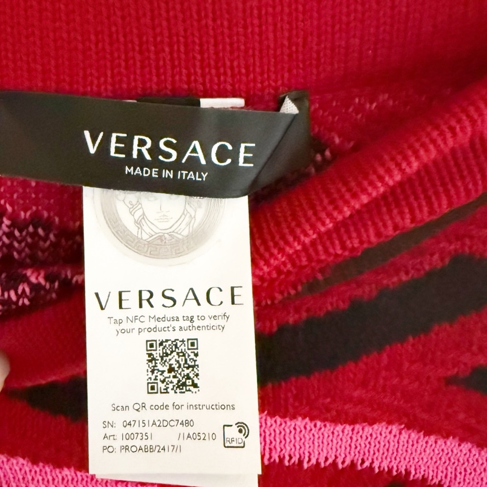 Versace Knit La Greca Mini Skirt Size 40 - Picture 3 of 6